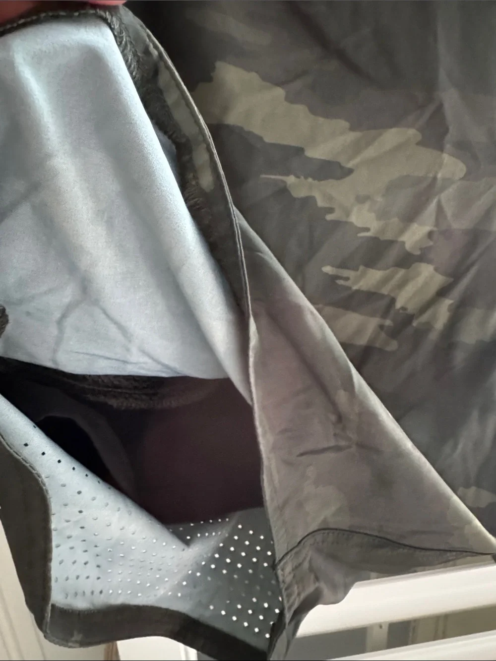 Men's Camouflage Swim Trunks in Olive Green